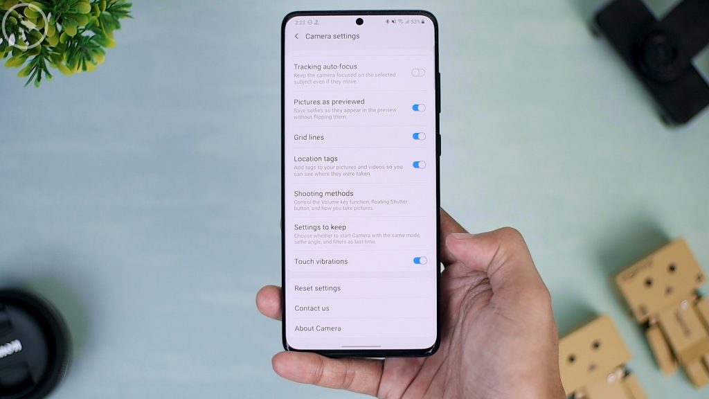 25 Fitur Terbaru di Update One UI 2.5 - setting vibrate di kamera