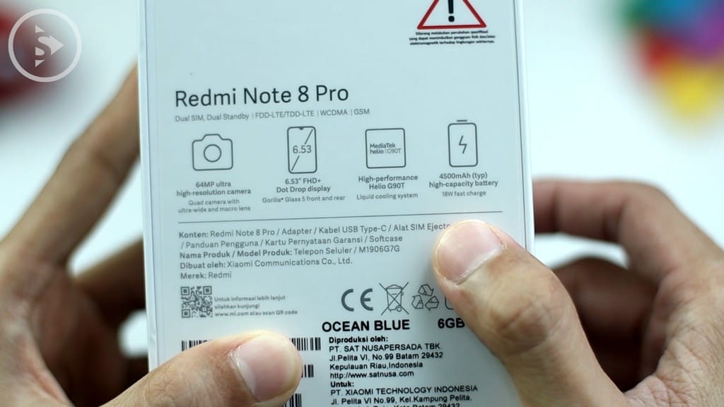 Unboxing Xiaomi Redmi Note 8 Pro Warna Biru (Ocean Blue) - Warna Baru Redmi Note 8 Pro Indonesia - Spesifikasi Kotak