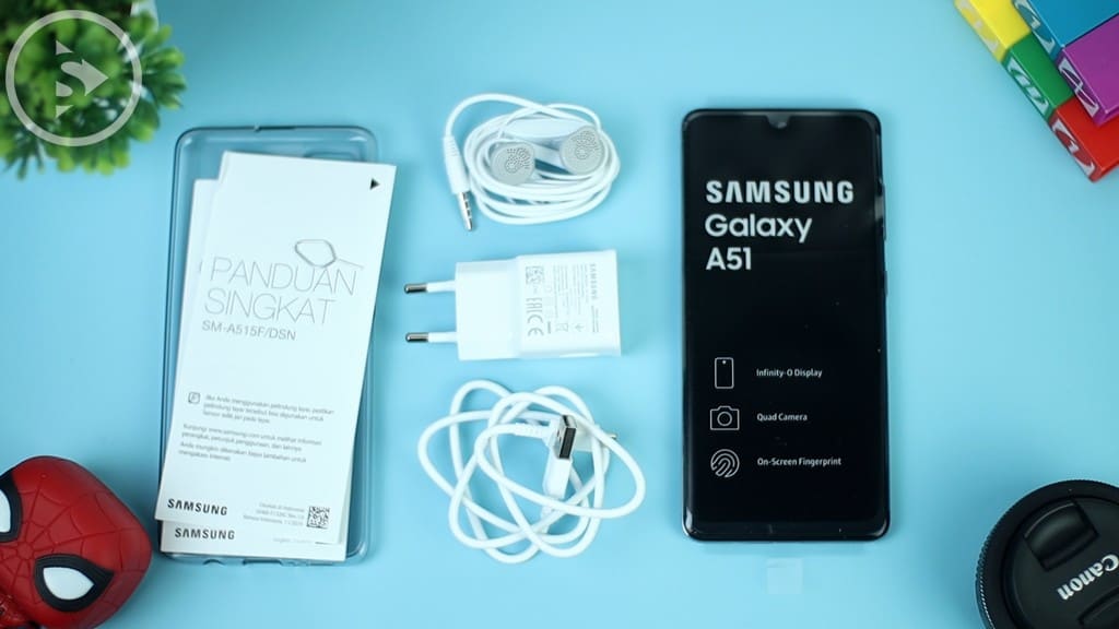 Isi Kotak Penjualan Samsung A51 - Unboxing Samsung Galaxy A51 Indonesia Putih (Prism Crush White) 2020 - Perbedaan Galaxy A51 Vs A50s