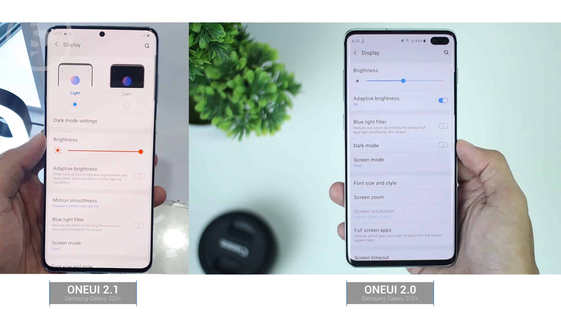 Display Setting with Dark Mode Animation Fitur Baru OneUI 2.1 di Samsung Galaxy S20+