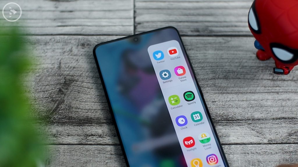 last open apps shortcuts di edge panel HP samsung - One UI 2.5 Update