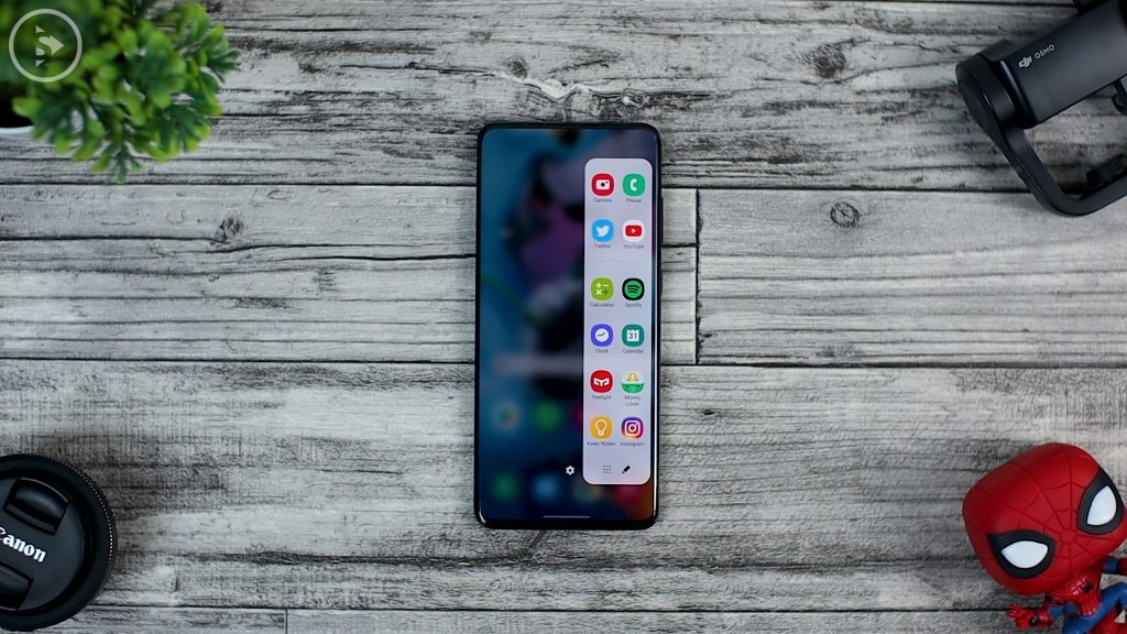 last open apps shortcuts di edge panel camera shortcut HP samsung - One UI 2.5 Update