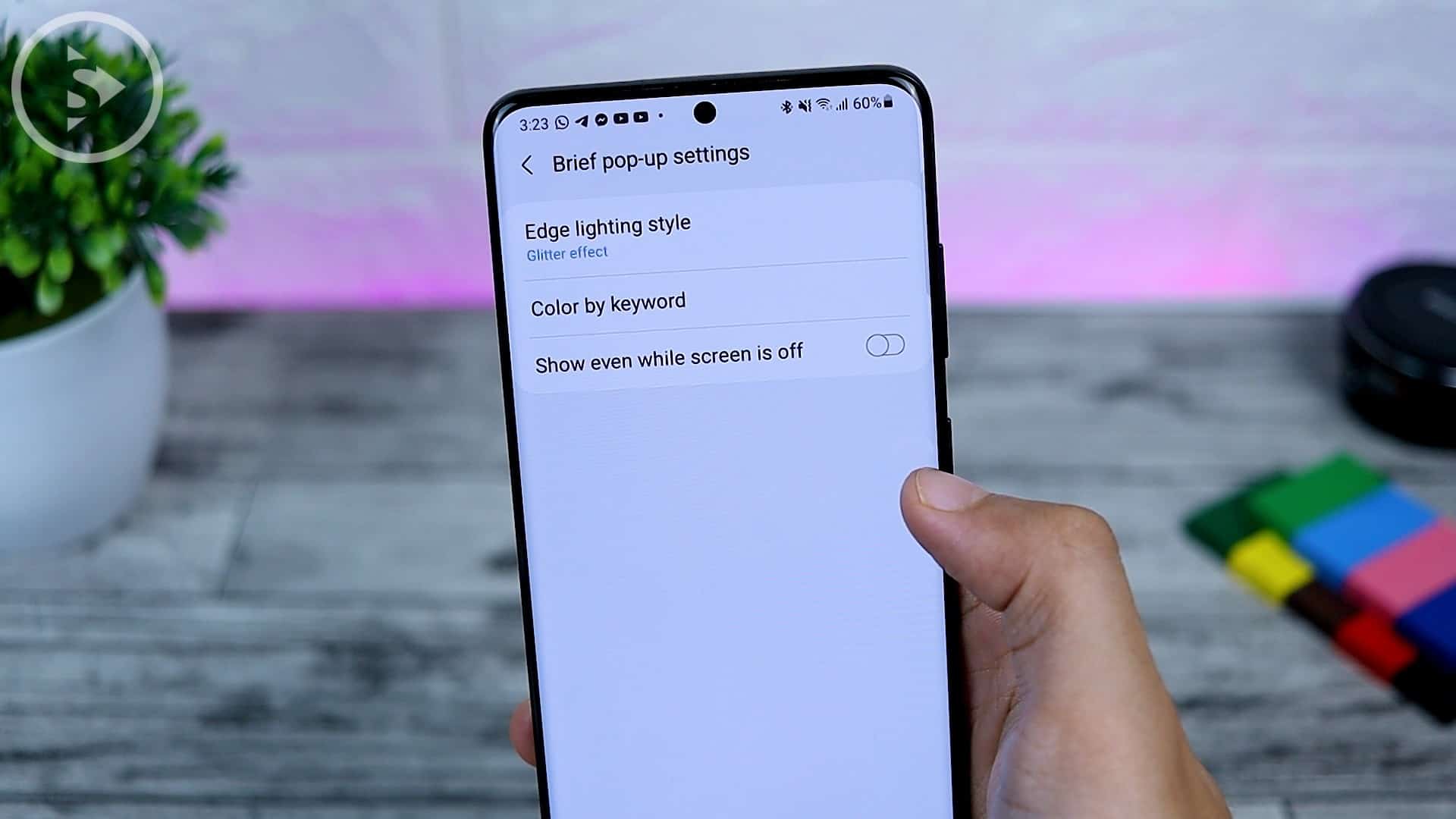 25 Fitur Baru di One UI 3.0 Dengan Android 11 - Brief Notification Options - Edge Lighting Style