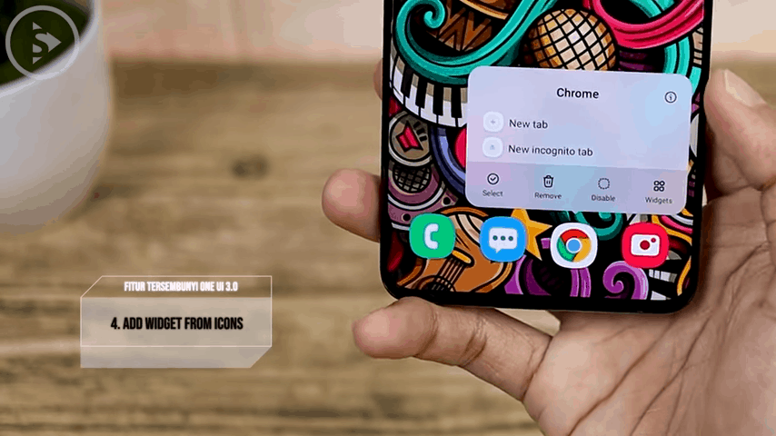 Add Widgets from Homescreen Icons