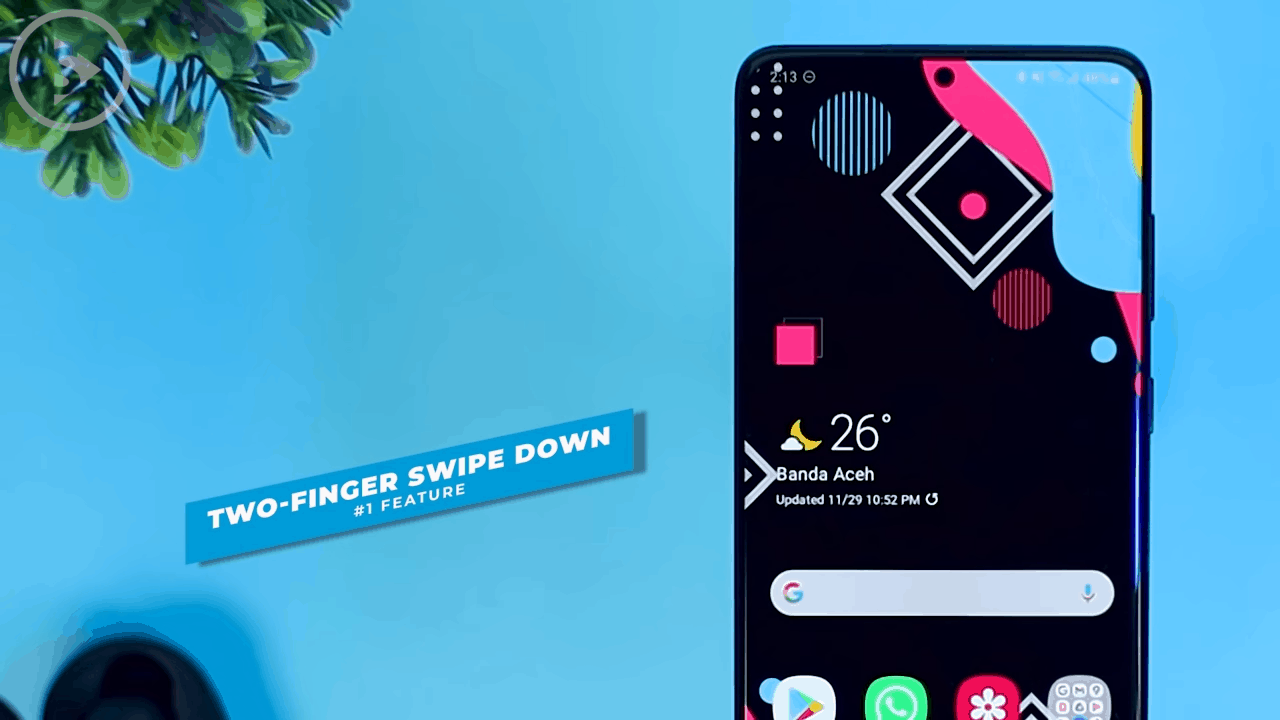Two-finger Swipe Down