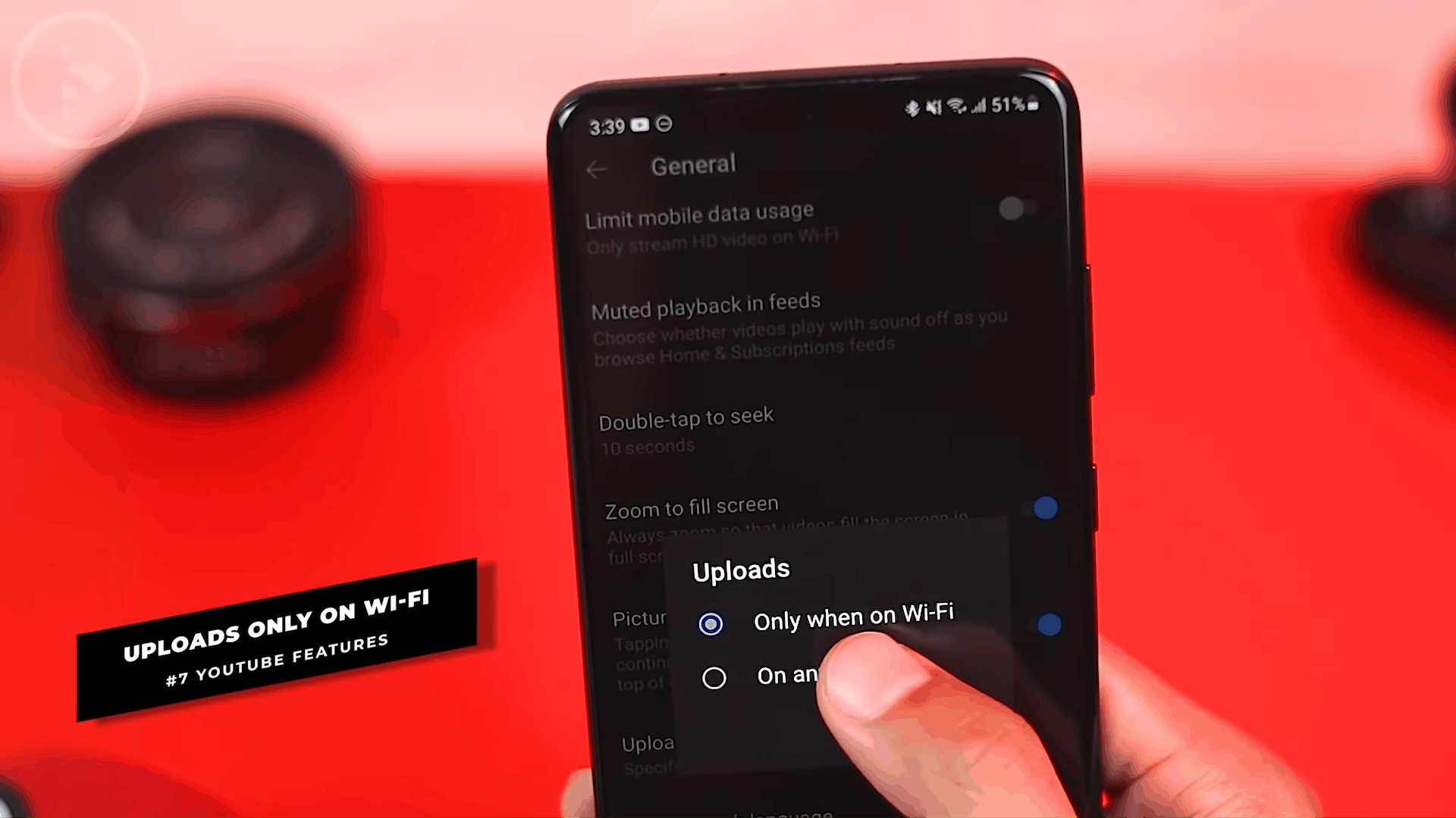 Uploads Only on Wi-Fi