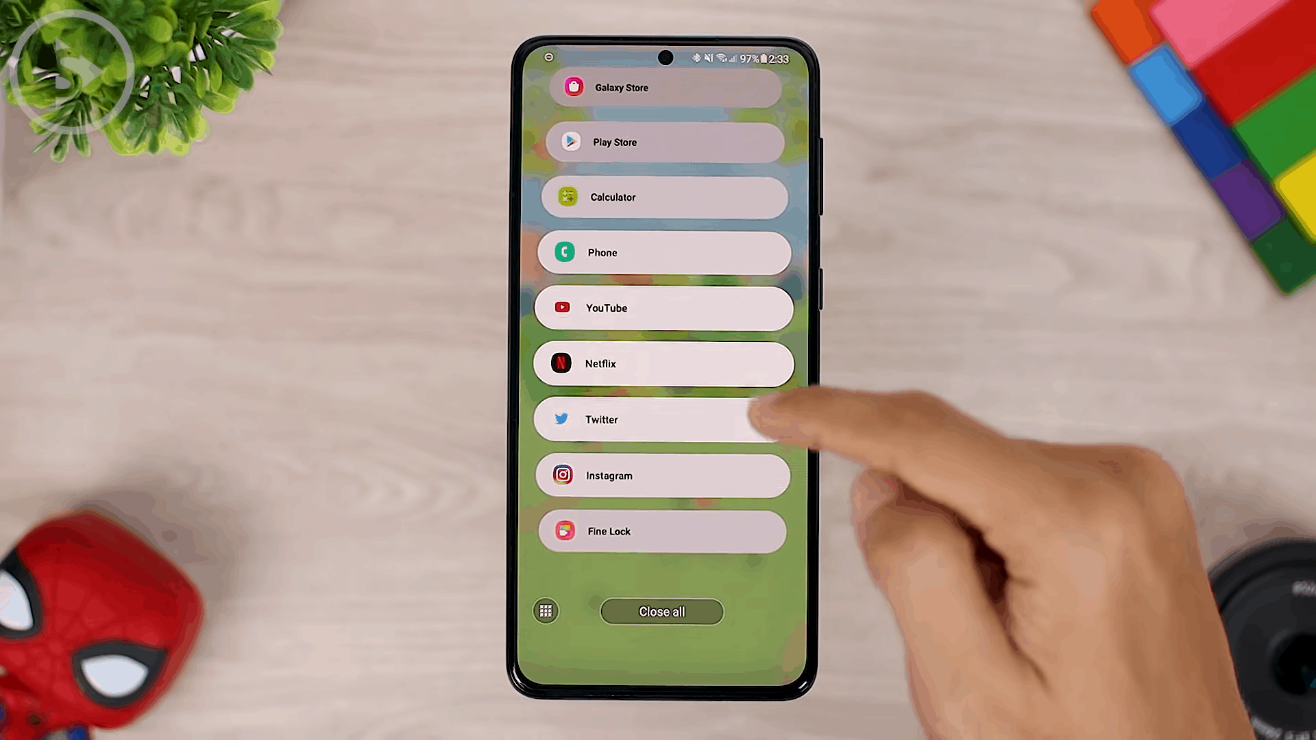 Circular List Effect on Task Changer - 8 Fitur Keren di Update Good Lock Terbaru April 2021