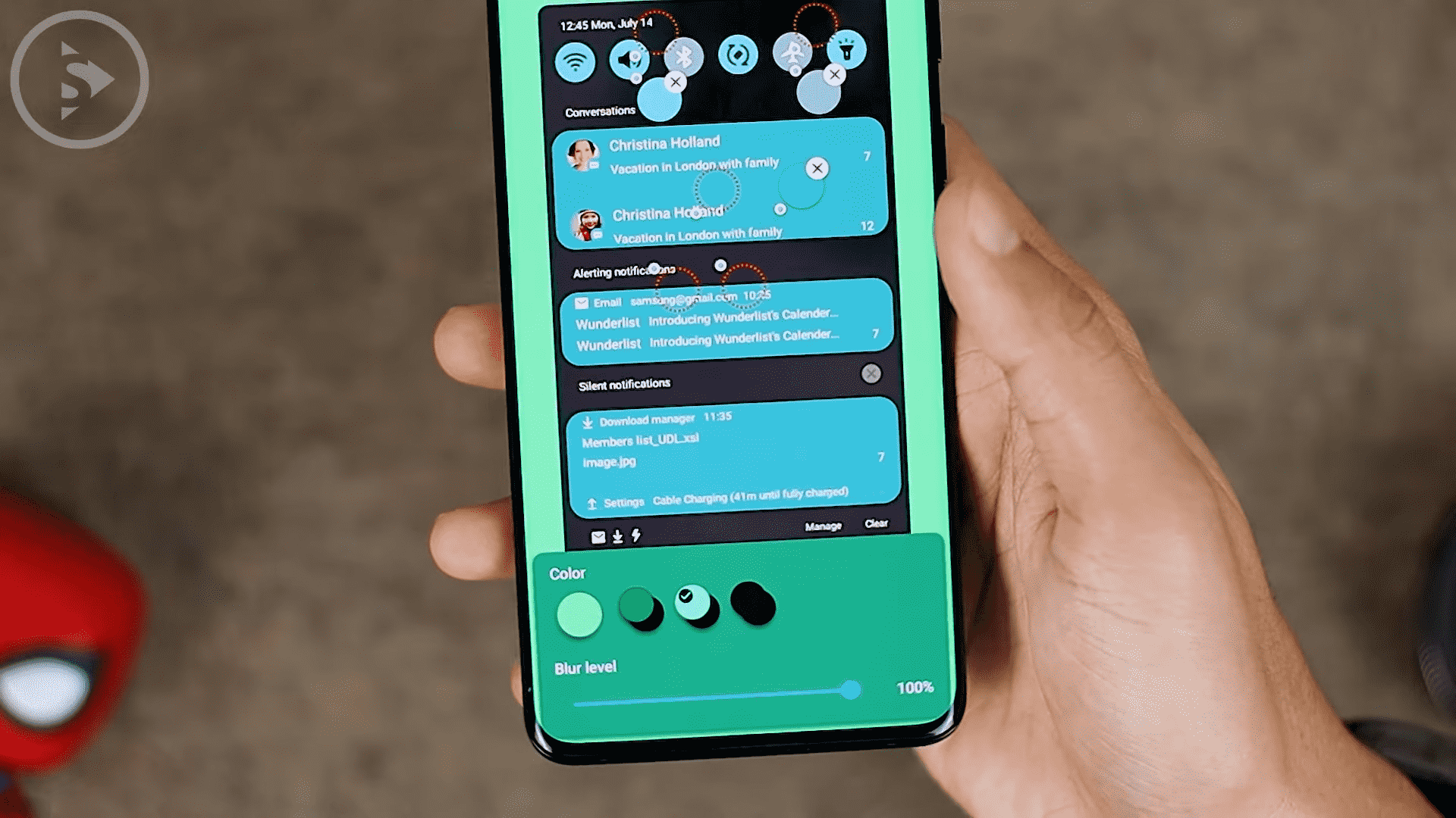 Cara Ubah Tampilan dan Warna Panel Notifikasi HP Samsung Di Theme Park