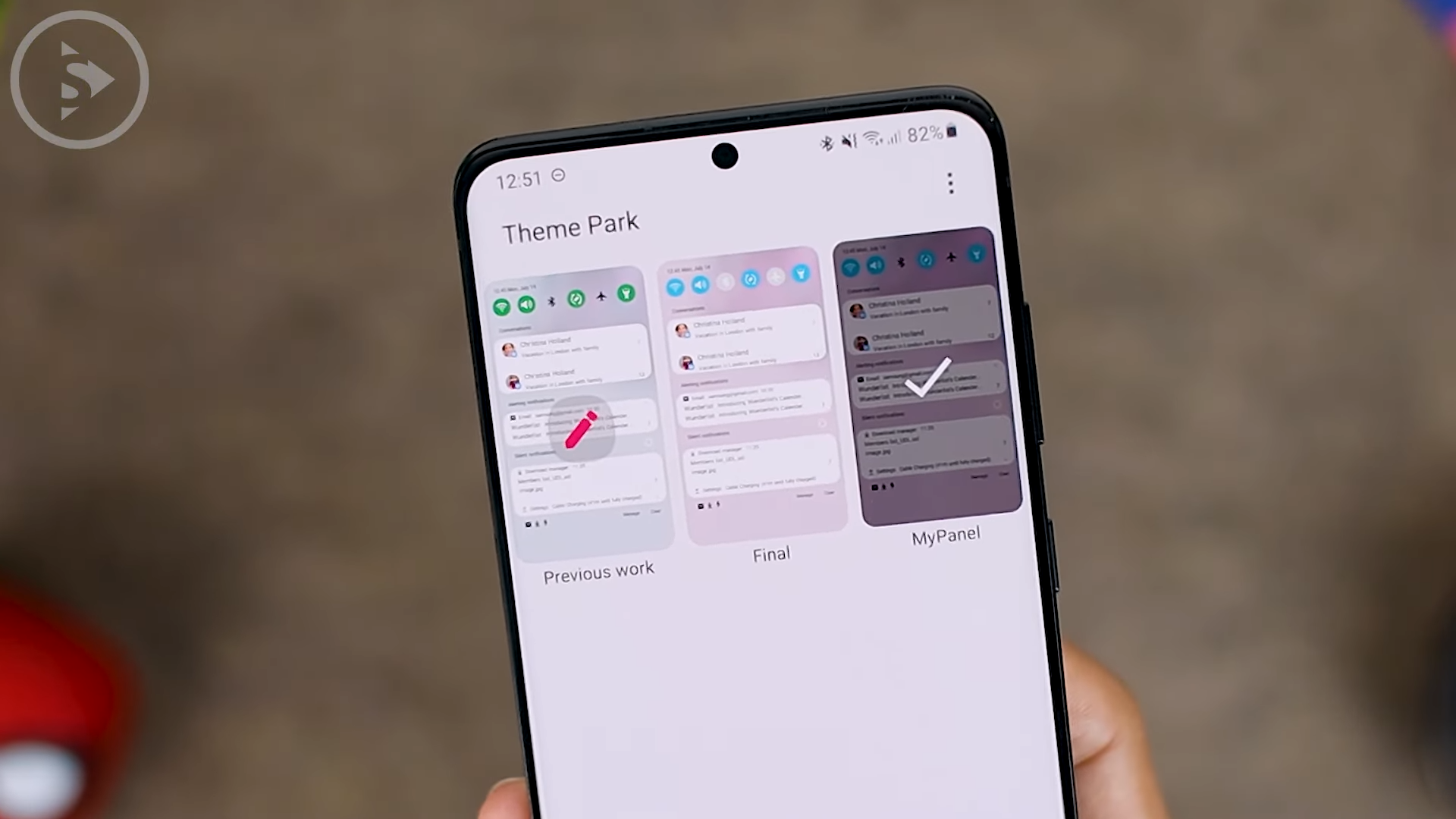 Cara Ubah Tampilan dan Warna Panel Notifikasi HP Samsung Di Theme Park