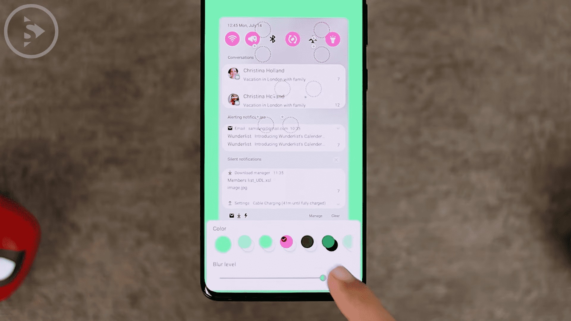 Cara Ubah Tampilan dan Warna Panel Notifikasi HP Samsung Di Theme Park