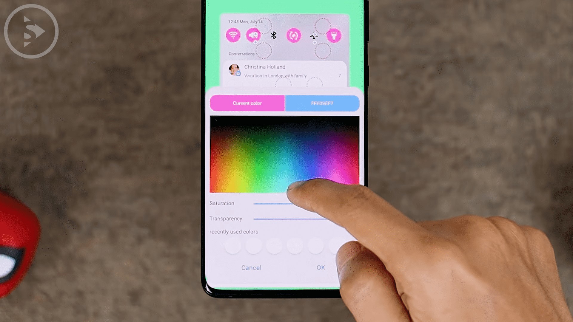 Cara Ubah Tampilan dan Warna Panel Notifikasi HP Samsung Di Theme Park