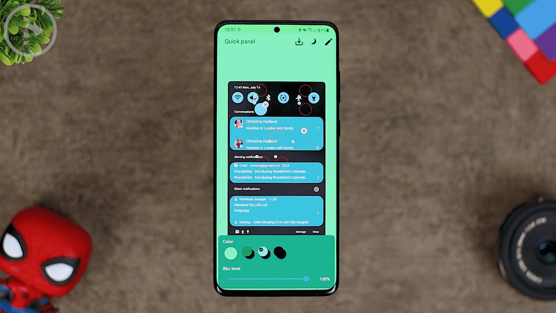 Cara Ubah Tampilan dan Warna Panel Notifikasi HP Samsung Di Theme Park