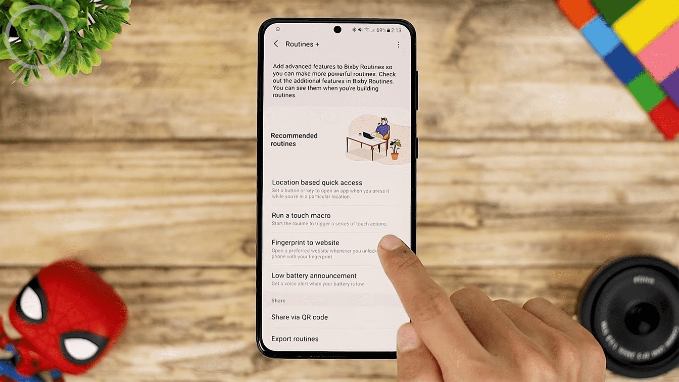 Fingerprint Based Quick Access - 8 Fitur Terbaru Aplikasi Routine+ di HP Samsung