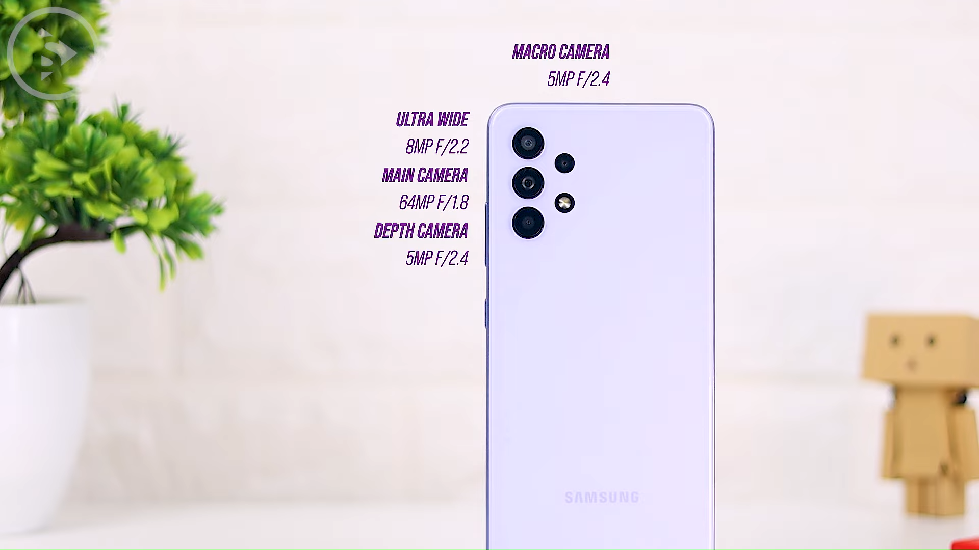 Front and Rear Camera of Samsung Galaxy A32 - Review Samsung Galaxy A32 Violet