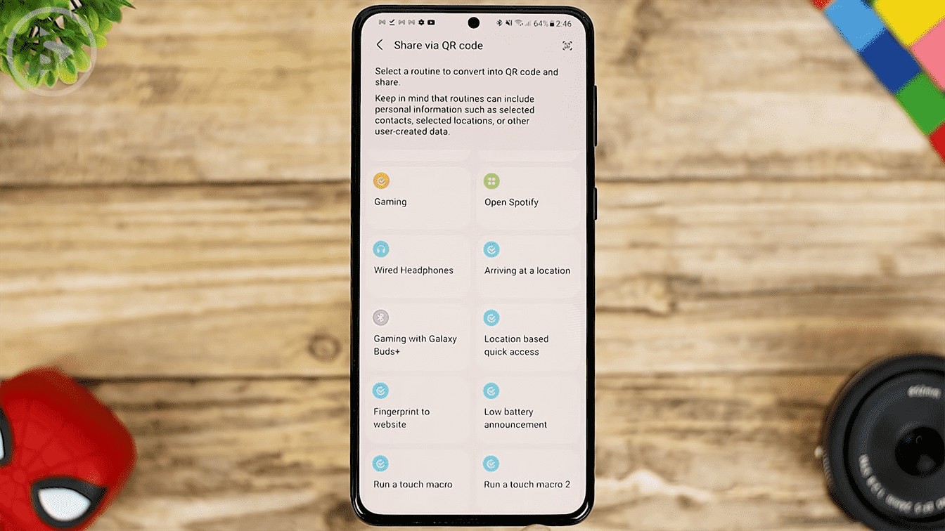 Share Routine via QR Code - 8 Fitur Terbaru Aplikasi Routine+ di HP Samsung