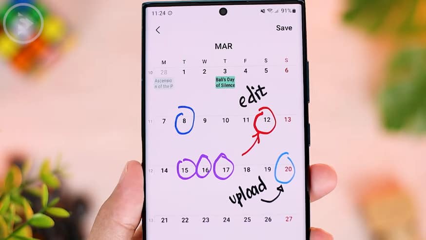 Coret-coret Calendar - 10 Fitur Berguna di Samsung Calendar Terbaru 2022 dengan One UI 4.1 di Samsung Galaxy S22 Ultra - YouTube - 4 10
